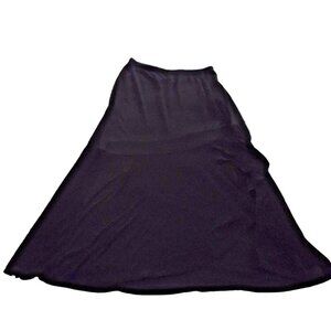 Chicos Travelers Size 1 USA 8 Med Black Slinky Knit Skirt Black Lightly Layered